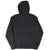 Back of black Carhartt hooded sweatshirt