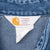 Vintage Carhartt Pearl Button Denim Blue Shirt 1990S Size Medium
