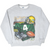 Full front view of gray Packers sweatshirt with green number 4 football gear graphic