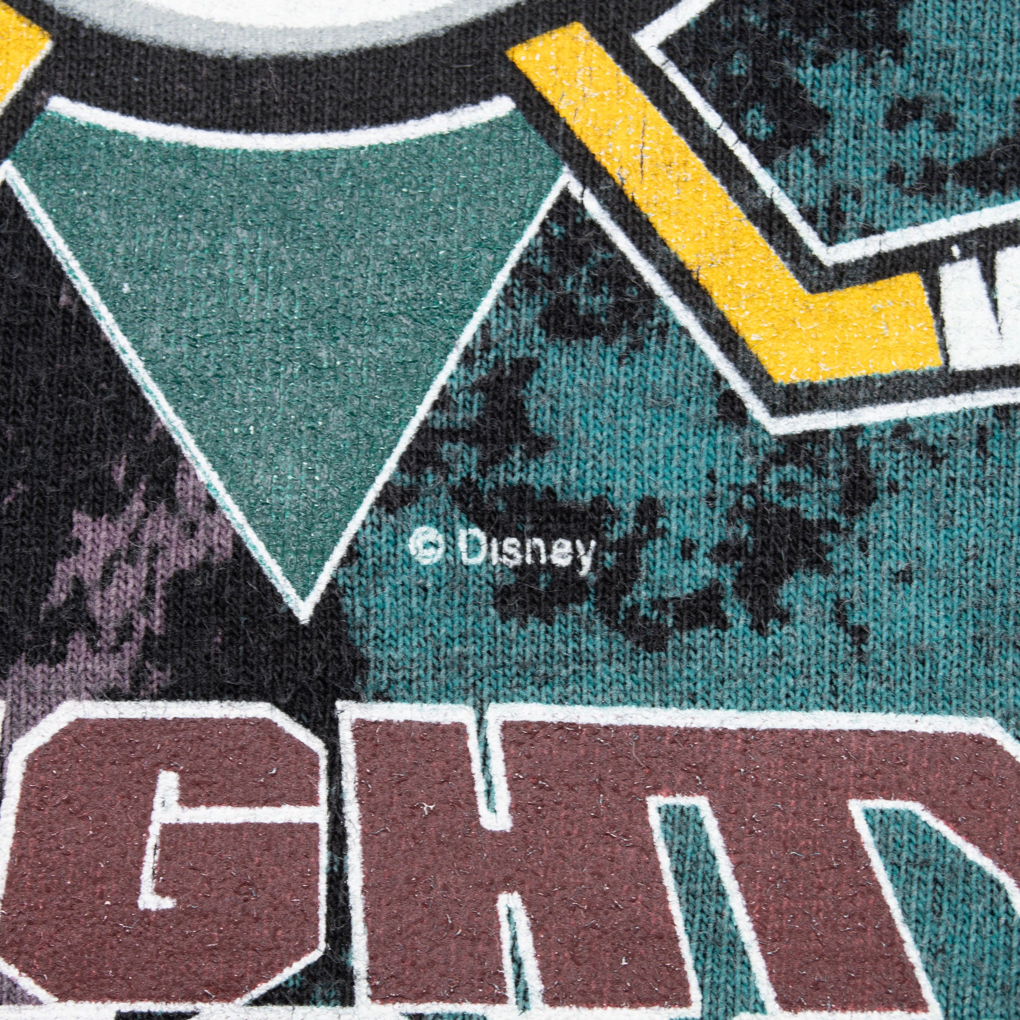 Vintage Nhl Anaheim Mighty Ducks Tie Dye Tee Shirt 1990S Large Made In Usa With Single Stitch