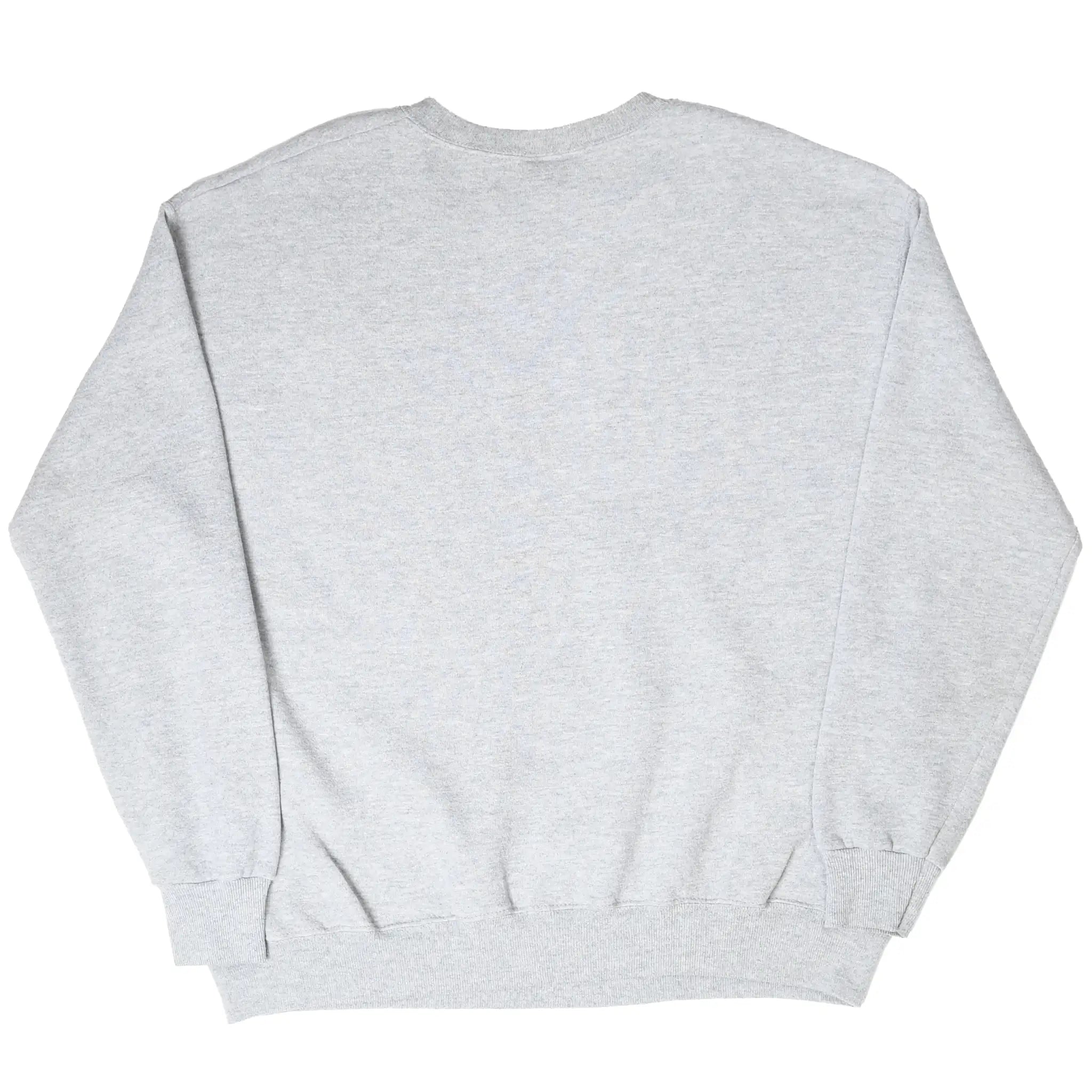 Back of gray Green Bay Packers crewneck sweatshirt with a plain design
