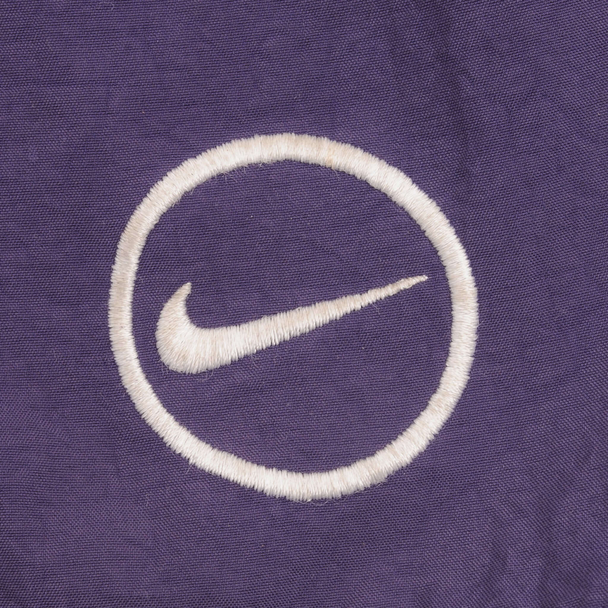 VINTAGE NIKE SWOOSH PURPLE SWIMMING SHORTS TRUNK 1990S SIZE MEDIUM