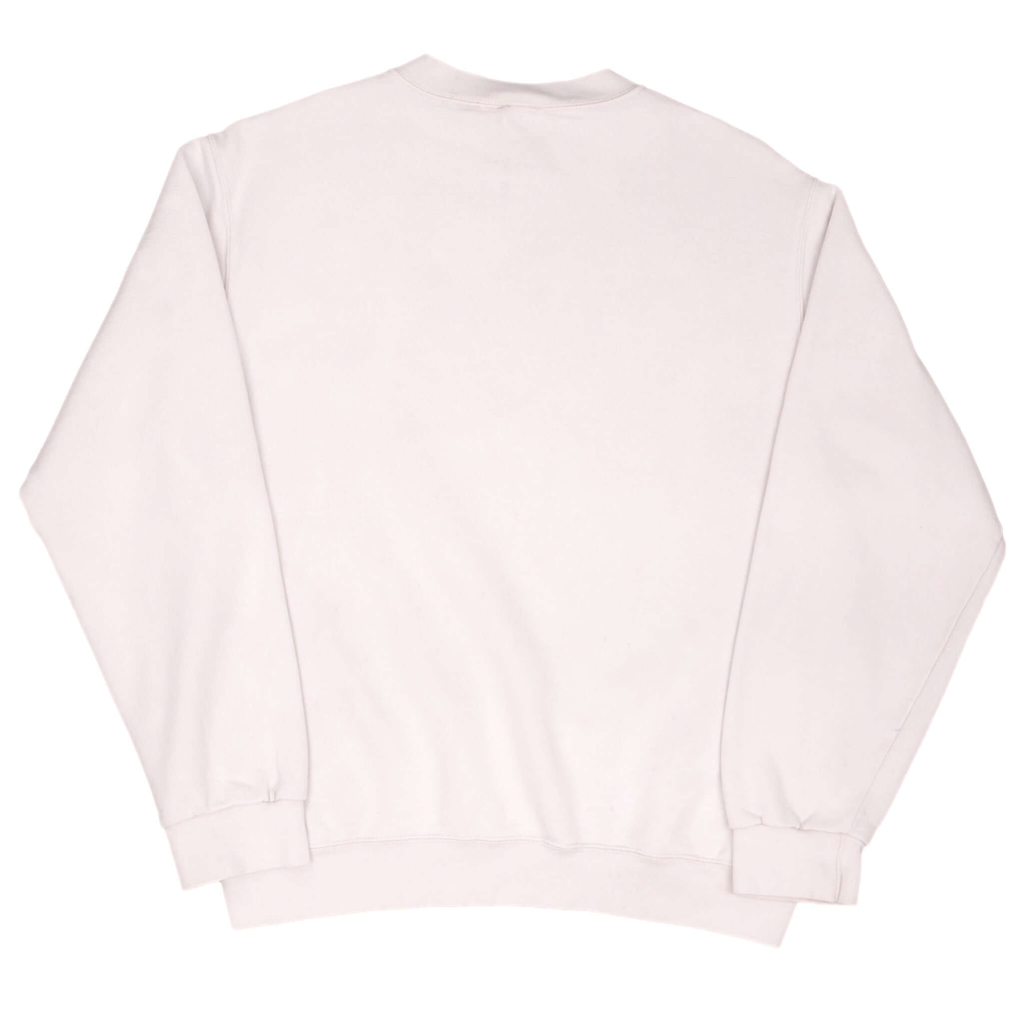 Vintage White Nike Classic Small Swoosh Sweatshirt 2000S Size Medium