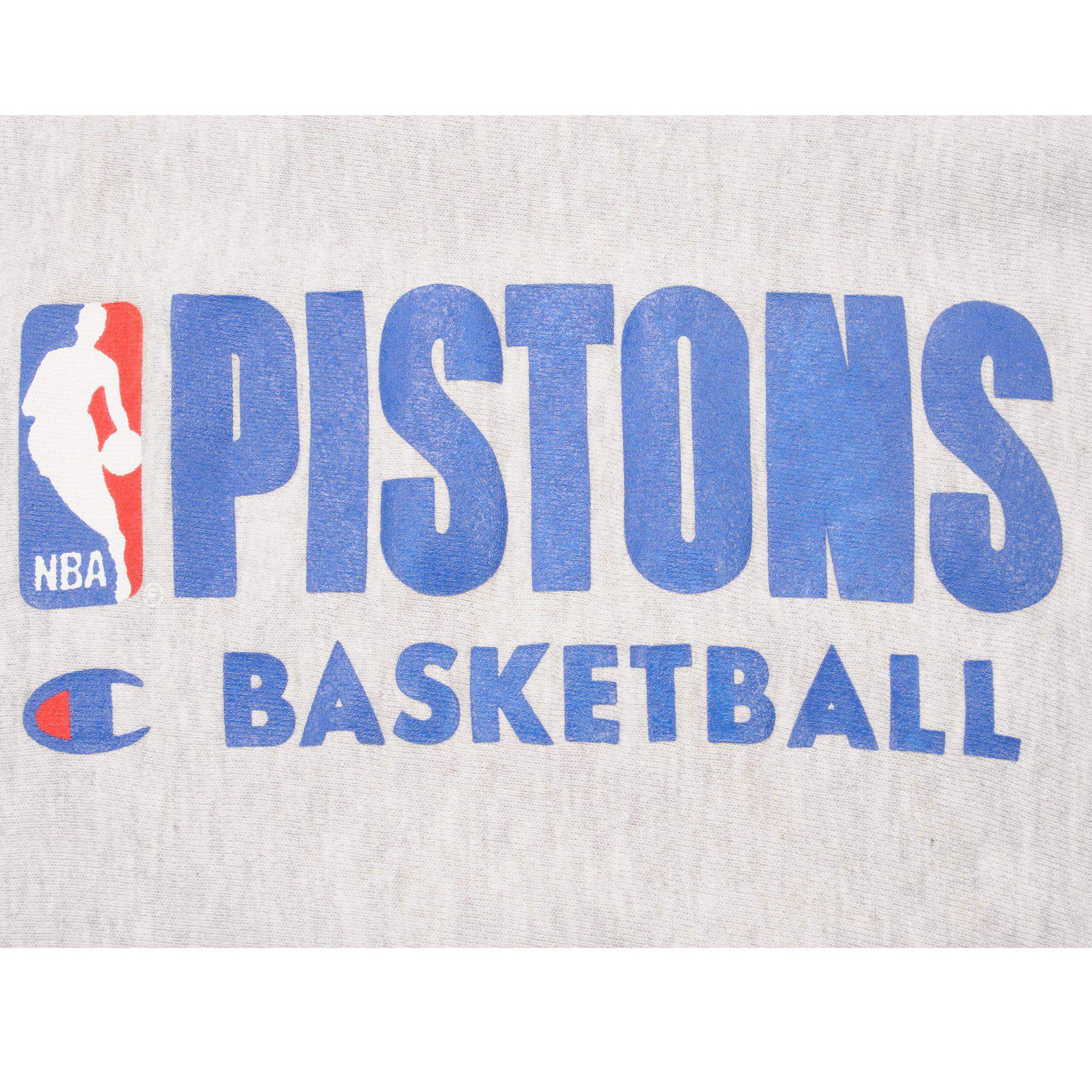 VINTAGE CHAMPION REVERSE WEAVE NBA DETROIT PISTONS SWEATSHIRT 1990-MID 1990’S SIZE 2XL MADE IN USA
