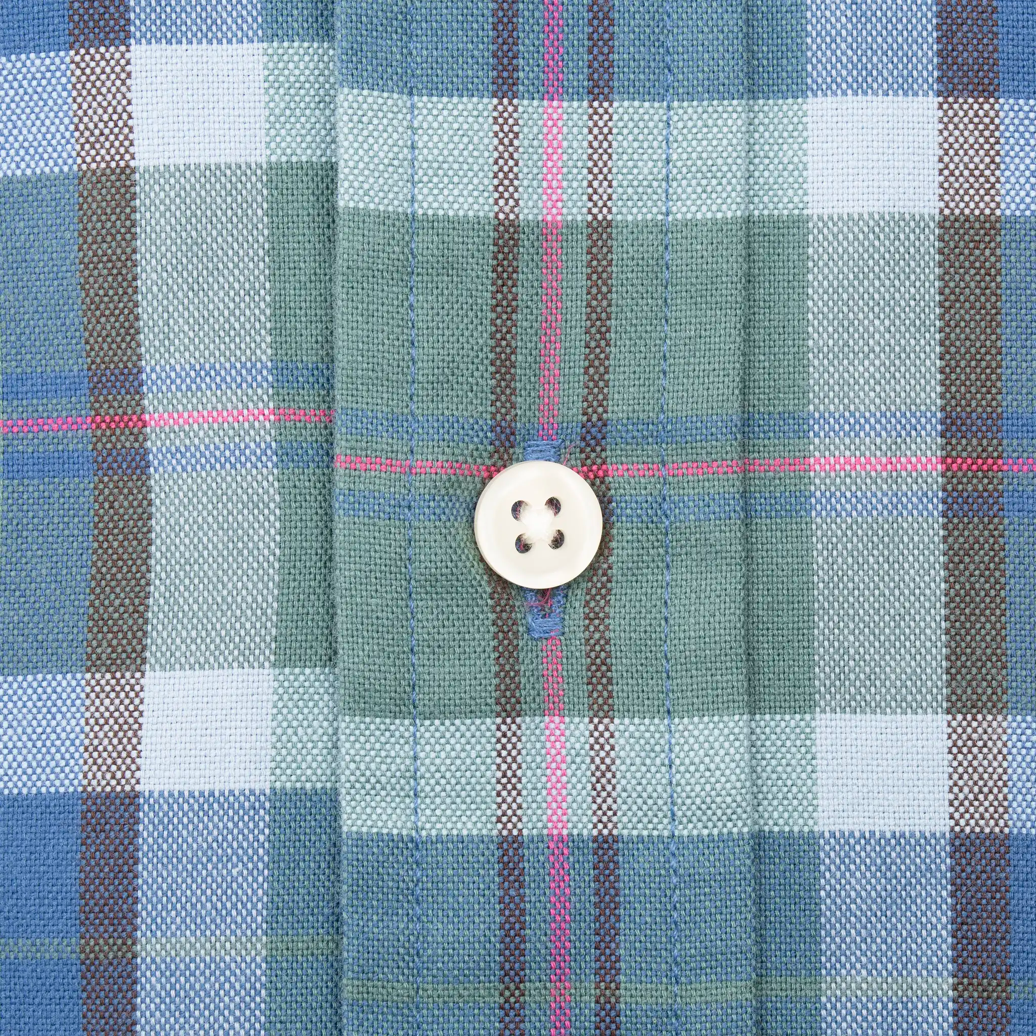 VINTAGE RALPH LAUREN BLUE PLAID CHECKERED SHIRT 1990S LARGE DEADSTOCK NOS