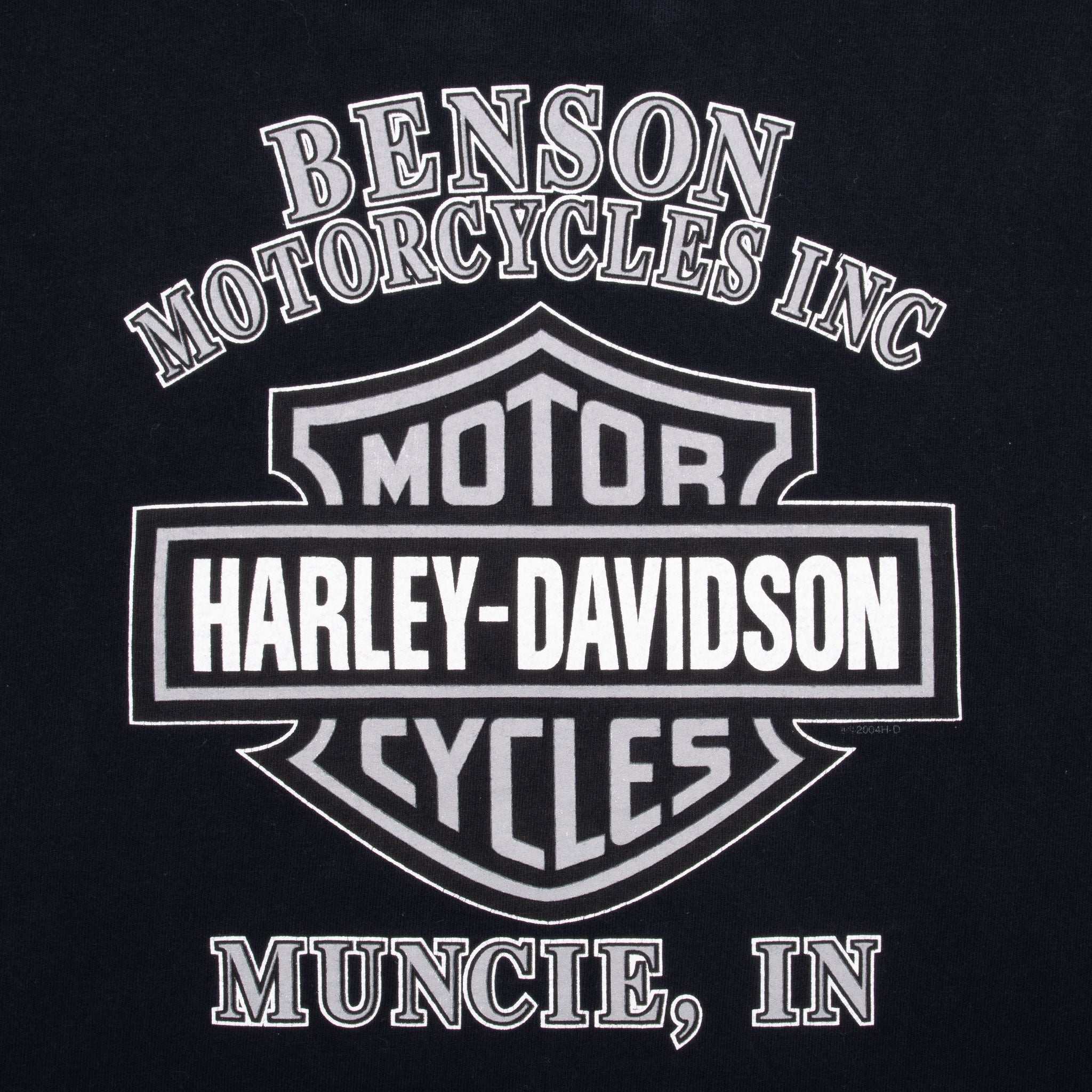 Vintage Harley Davidson Muncie Indiana Long Sleeve Tee Shirt 2004 Size XL