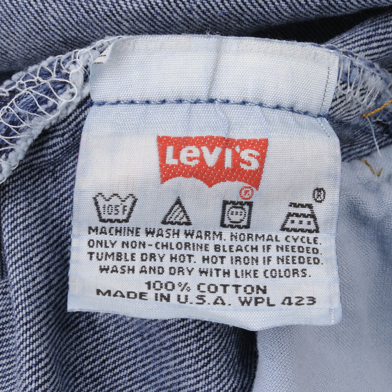 Beautiful Indigo Levis 501 Jeans 1990s Made in USA with Medium Dark Wash  Size on tag 38X32 Actual Size 38X32 Back Button #546