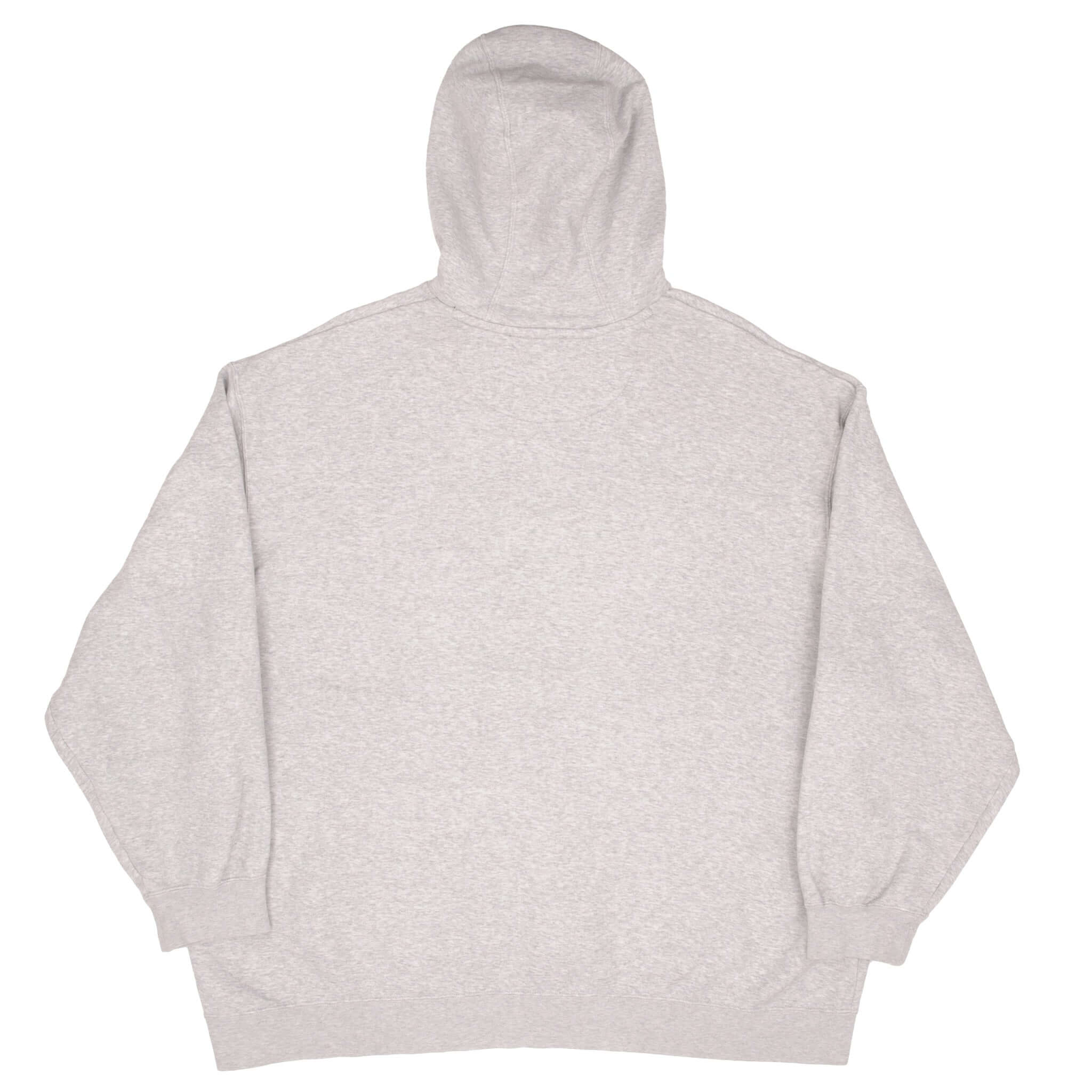 Vintage Grey Nike Big Swoosh Hoodie Sweatshirt 2000S Size XL