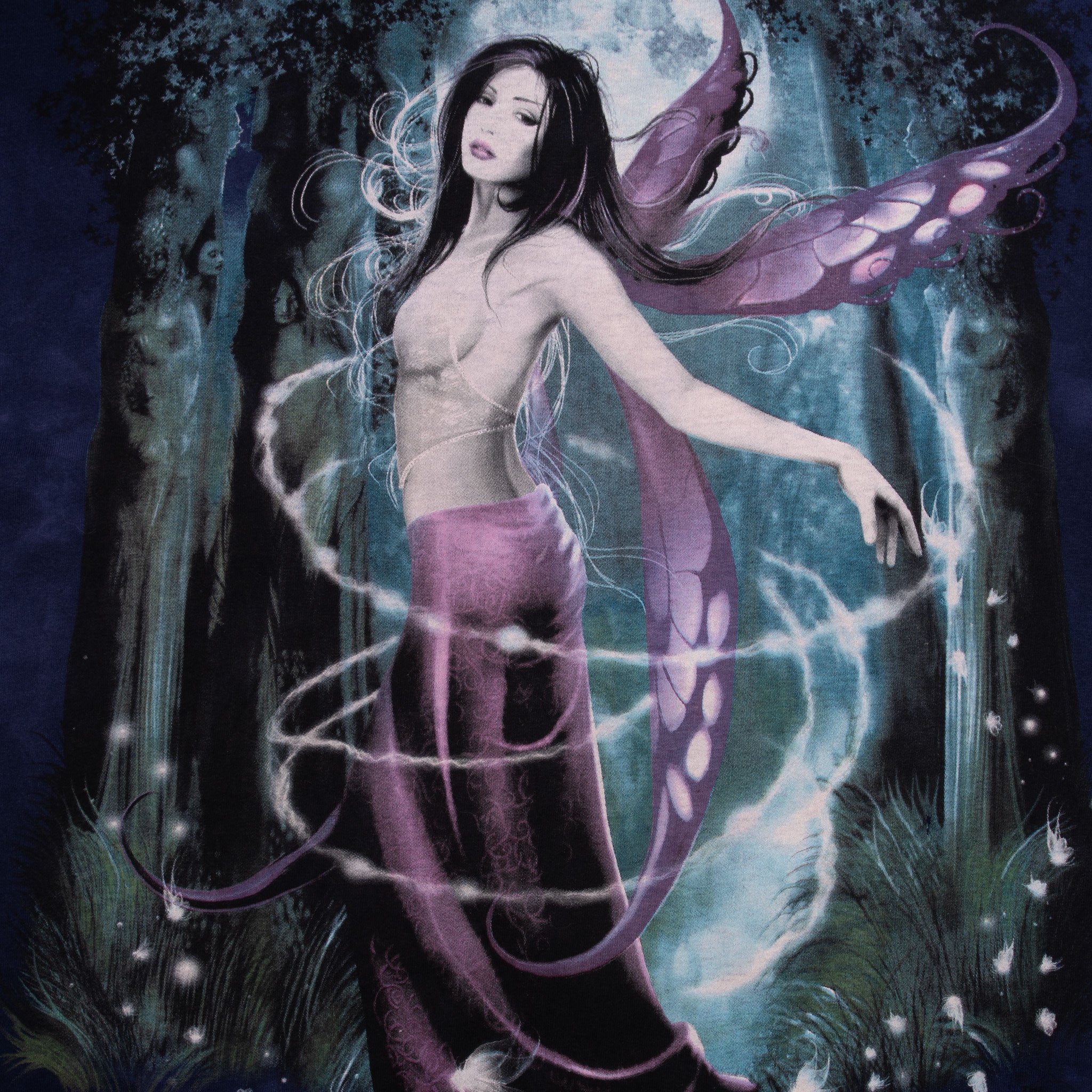 Vintage The Mountain Fairy Moon Tie Dye Tee Shirt 2004 Size Large