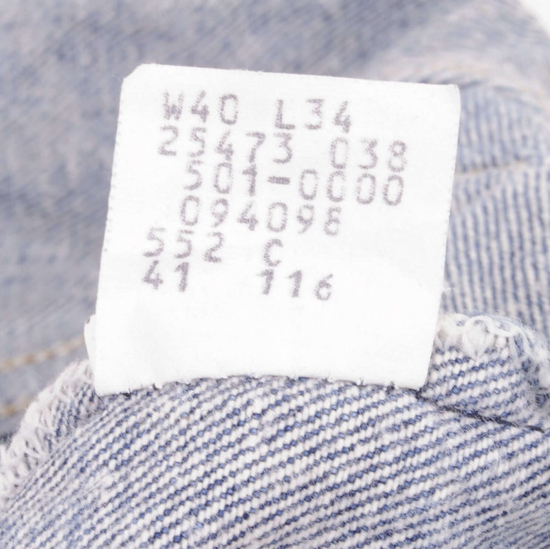 Beautiful Indigo Levis 501 Jeans 1980s Made in USA with Medium Wash  Size on tag 40X34 Actual Size 37X32 Back Button #552