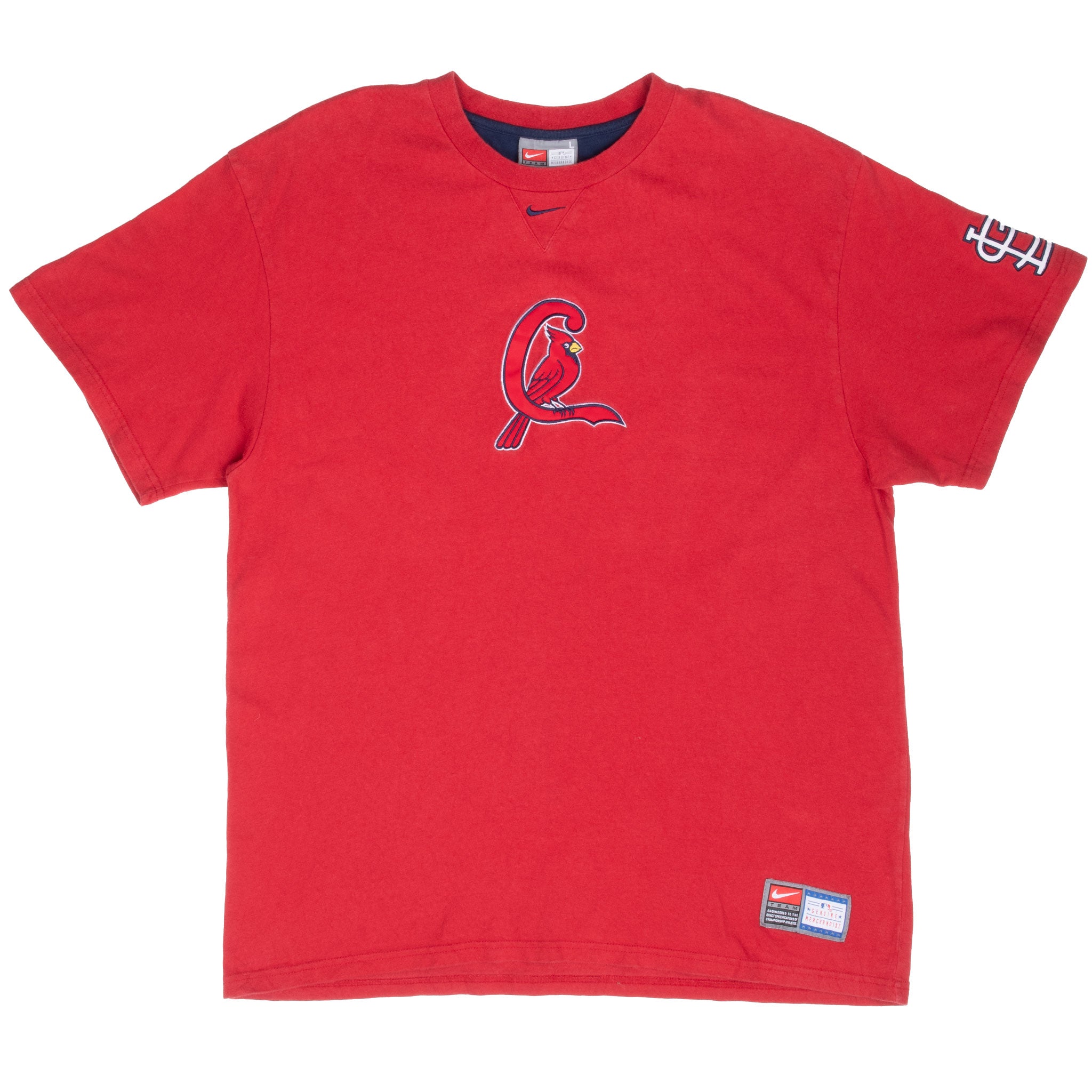 Vintage Nike Mlb St Louis Cardinals Henley Tee Shirt 1990S Size Large