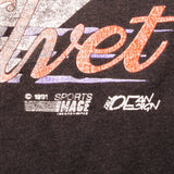 Vintage Nascar Dale Earnhardt Black Velvet Tee Shirt 1992 Size XLarge With Single Stitch Sleeves. Made In USA   