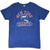 Full front of blue Champion New York Giants T-shirt with helmet graphic