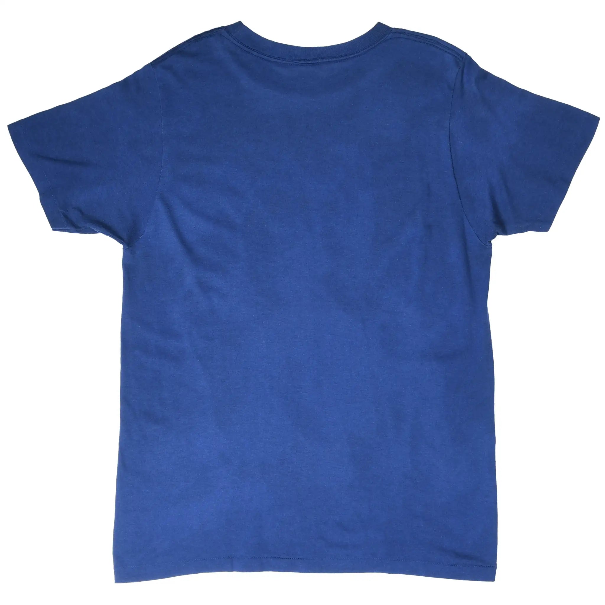 Back of blue Champion New York Giants short-sleeve T-shirt with no graphic
