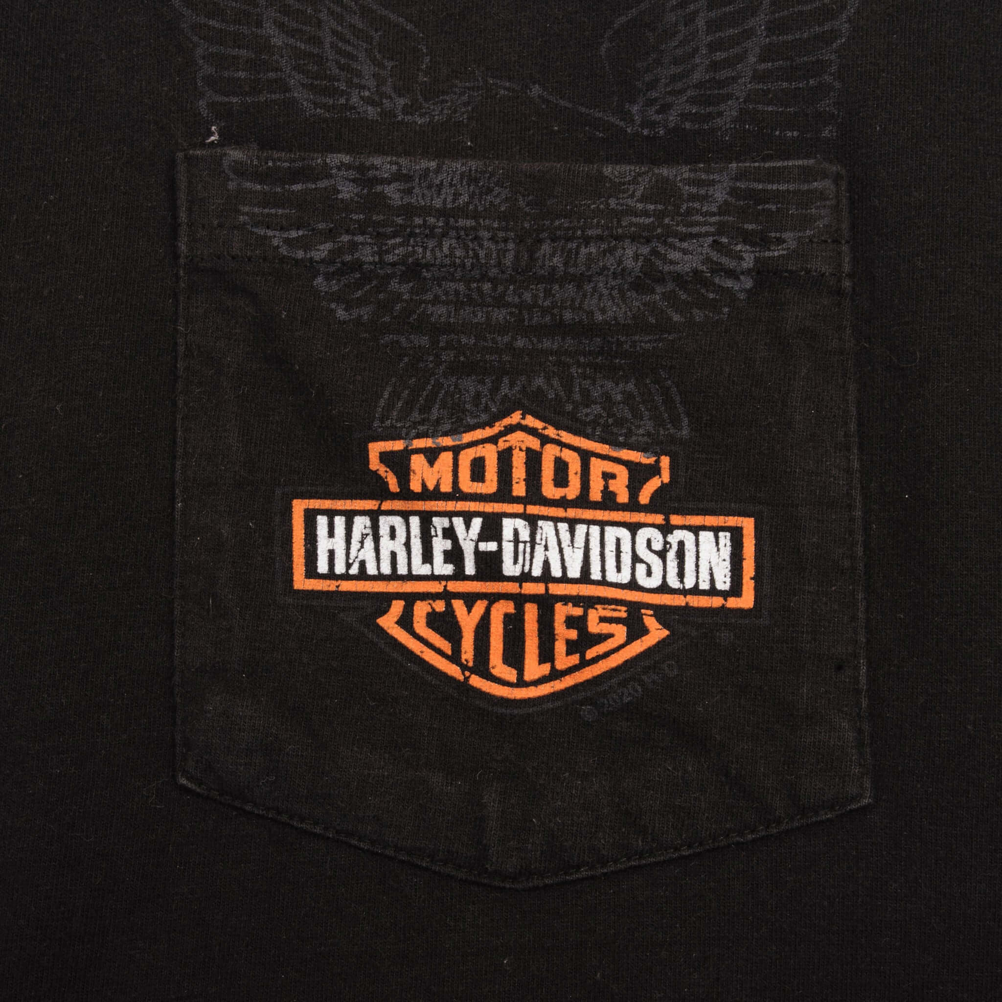 Vintage Harley Davidson Otawa Ohio Pocket Tee Shirt Size Large