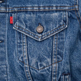 Vintage Levis Type 3 Denim Jacket 4 Pockets 70506 0216 1980S Size 44 Made In Usa