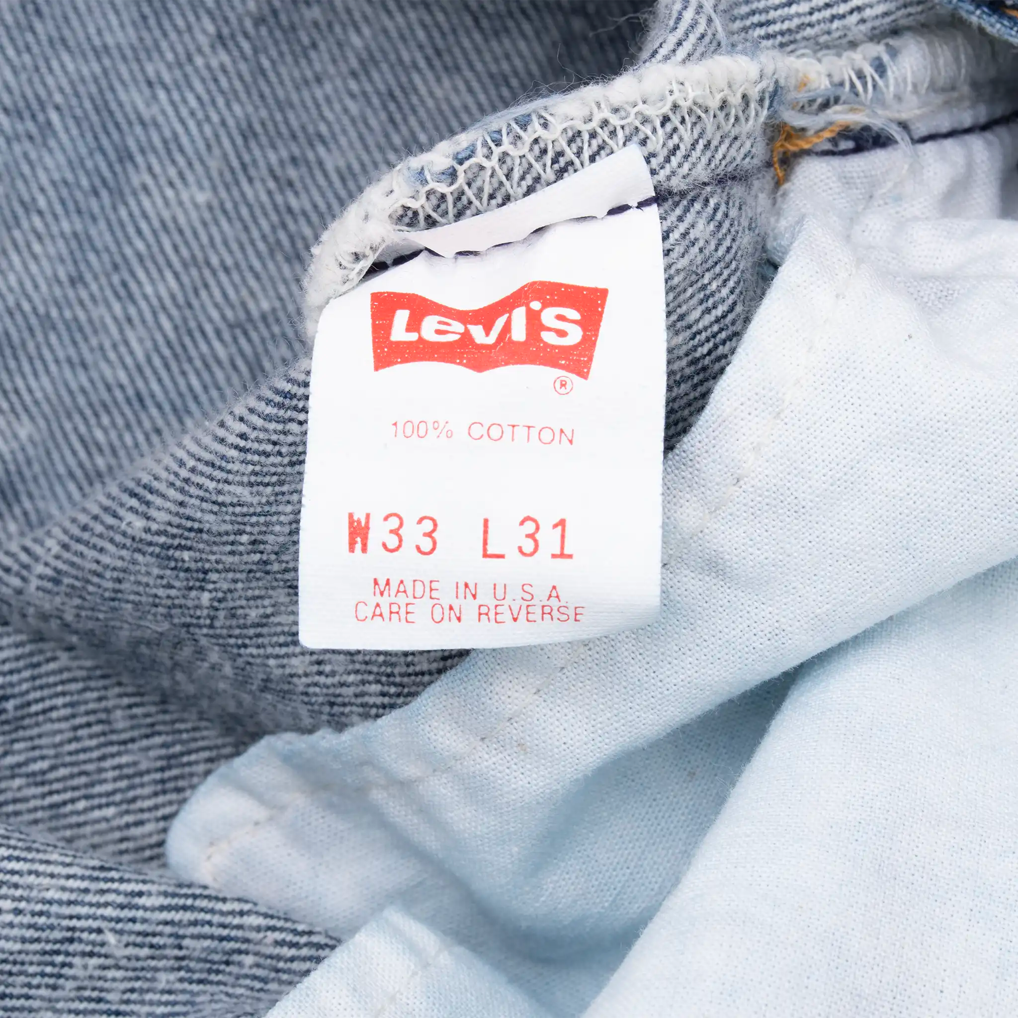 VINTAGE LEVIS 501 INDIGO BLUE DARK WASH JEANS 1980S SIZE 32X31 MADE IN USA