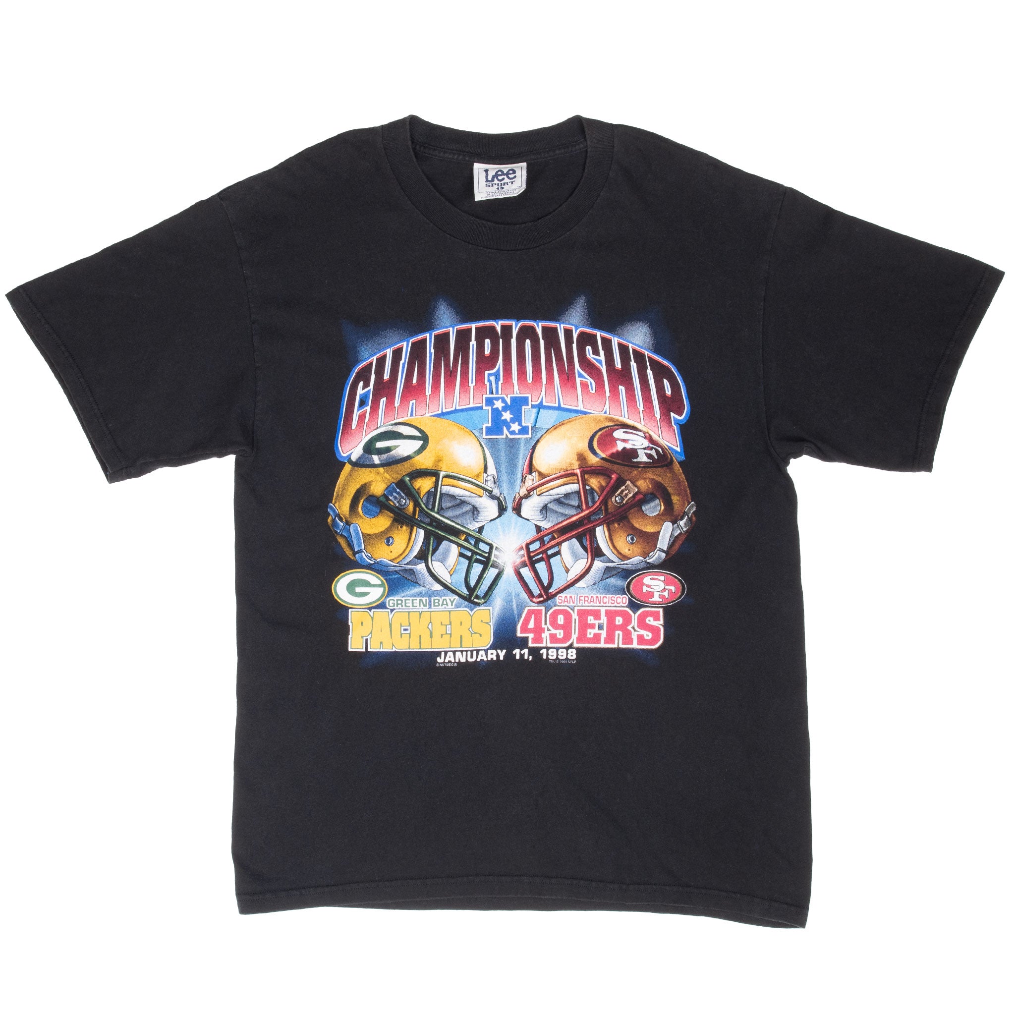 Vintage Nfl Green Bay Packers Vs San Francisco 49Ers Nfc Championship Final 1998 Tee Shirt Size Large
