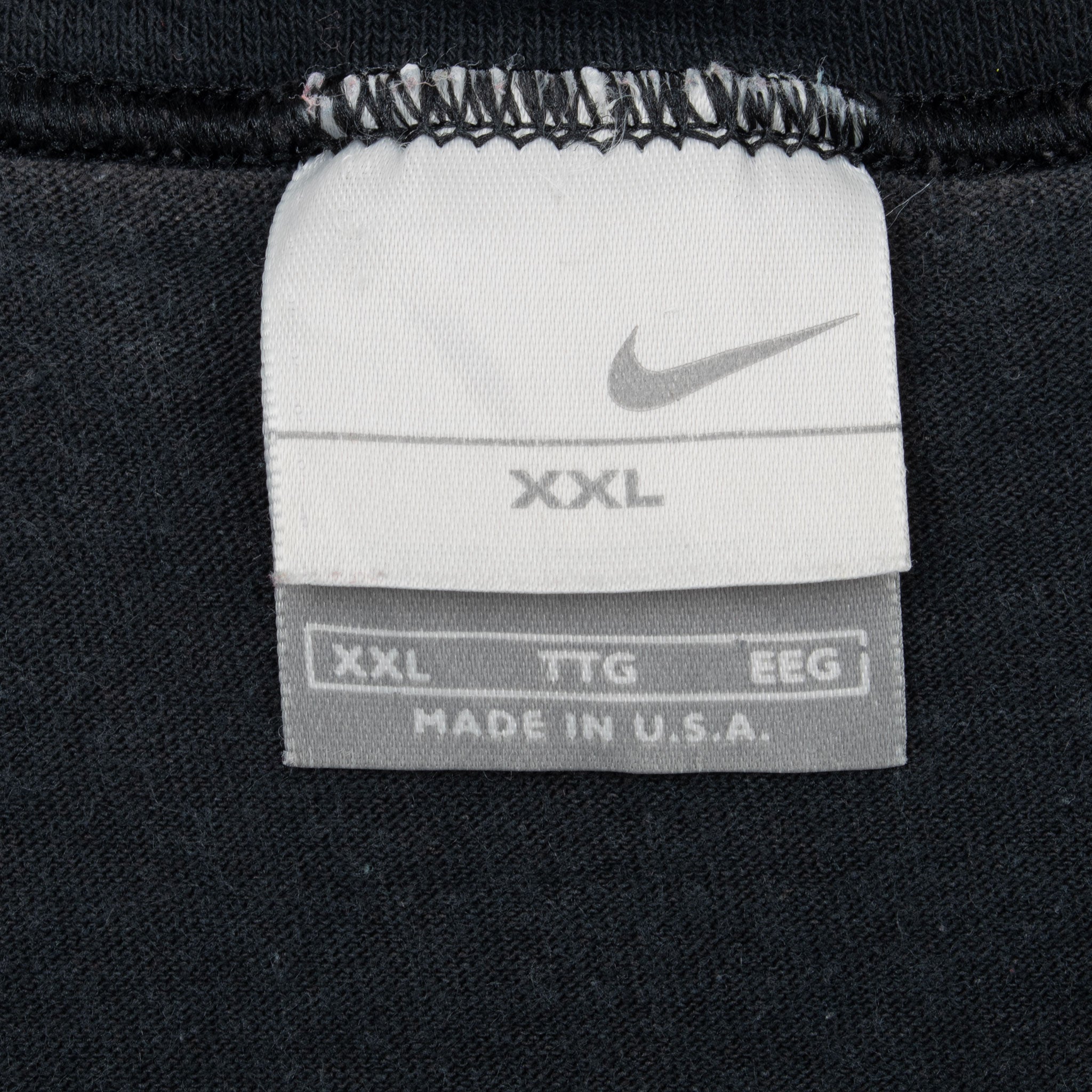 Vintage Nike Basketball Center Swoosh Black Tank Top Tee Shirt 2000S Size 2XL Made In Usa