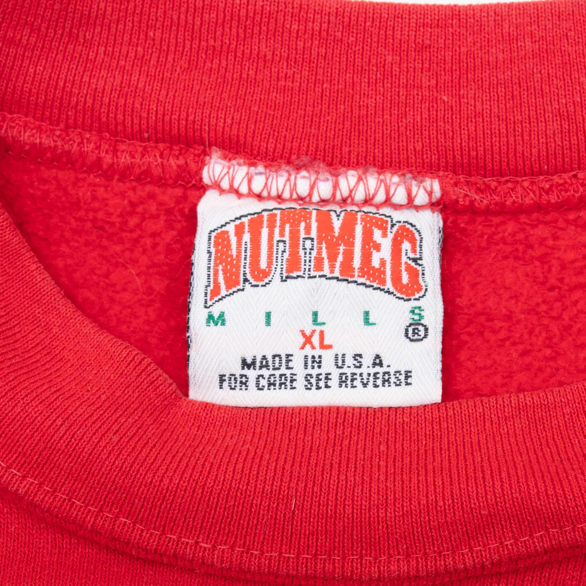 Vintage Ncaa Wisconsin Badgers Red Sweatshirt 1990S Size Medium