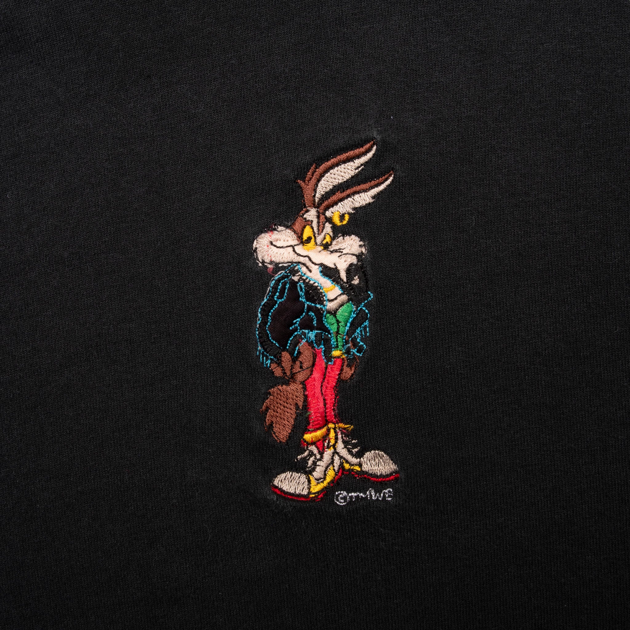 Vintage Looney Tunes Wile E Coyote Long Sleeve Tee Shirt 1993 Size Large Made In USA With Single Stitch Sleeves