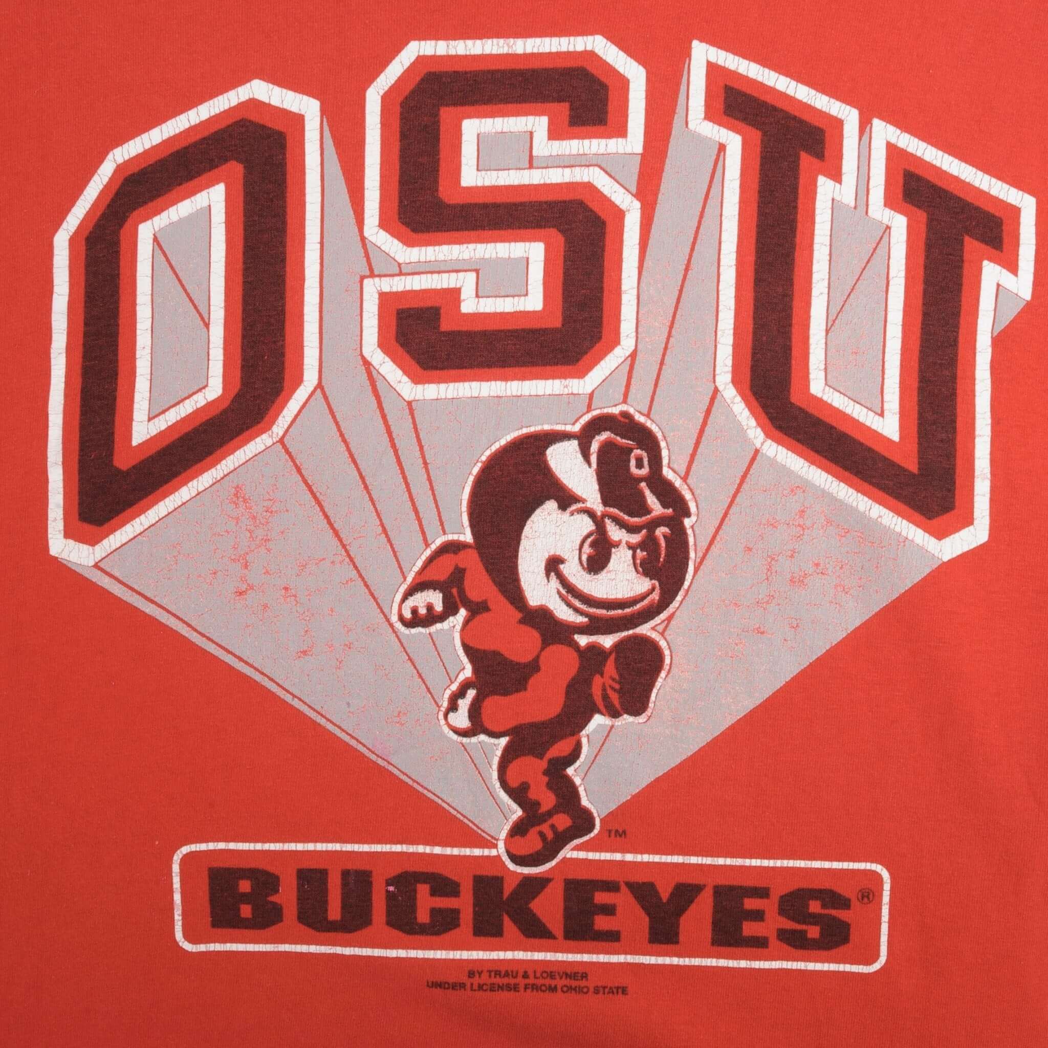 VINTAGE OHIO STATE BUCKEYES FOOTBALL OSU TEE SHIRT 1990S SIZE
