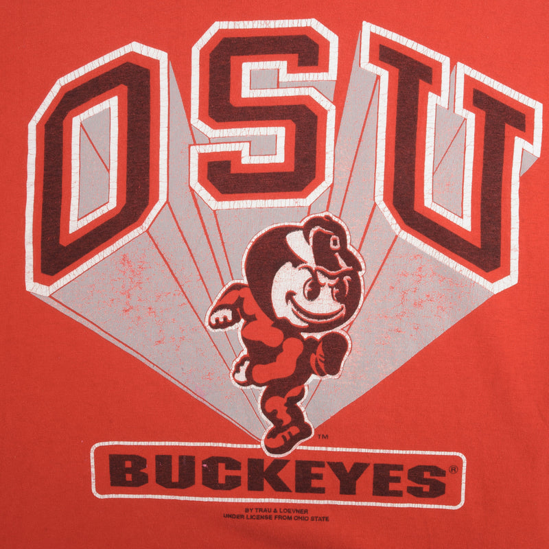 Vintage Ohio State Buckeyes Football Tee Shirt 1990S Size Large Made In USA With Single Stitch Sleeves