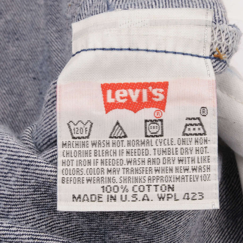 Beautiful Indigo Levis 501 Jeans 1980s Made in USA with Very Dark Wash  Size on tag 50X32 Actual Size 48X31 Back Button #524