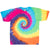 Vintage Rainbow Spiral Swirl Tie Dye Liquid Blue 1990S Tee Shirt Size Large Made In Usa With Single Stitch Sleeves