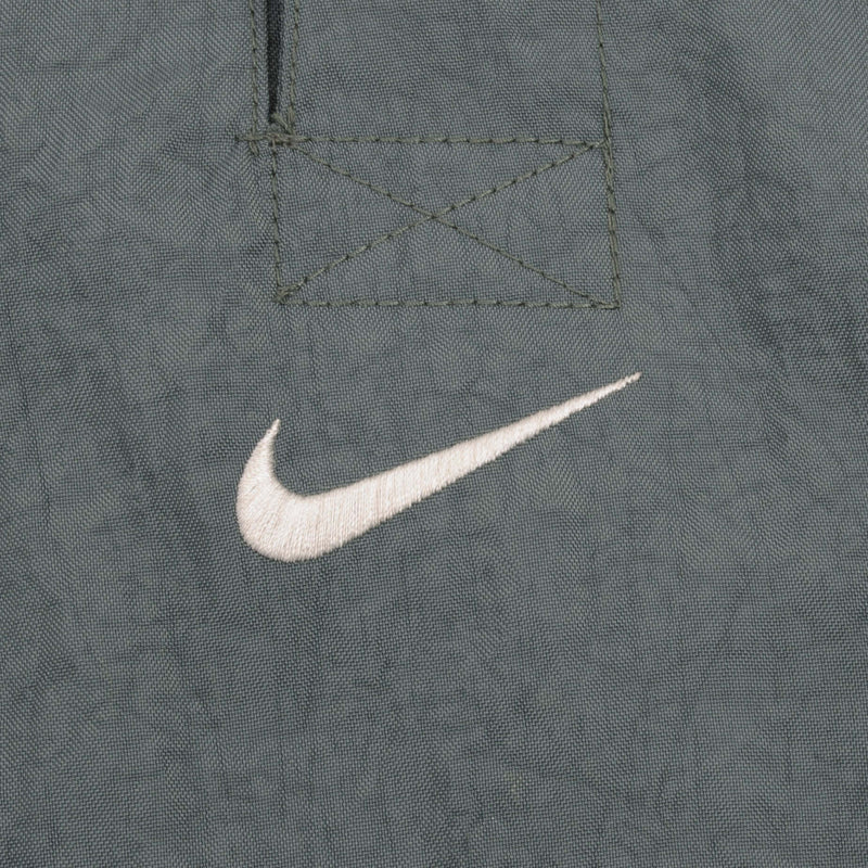 Vintage Nike Center Swoosh Green Pullover Windbreaker Jacket 1990S Size Medium