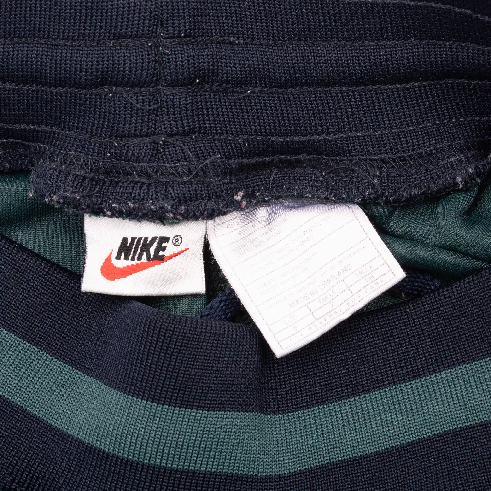 VINTAGE NIKE GREEN BASKETBALL TRACK SHORTS 1990S SMALL