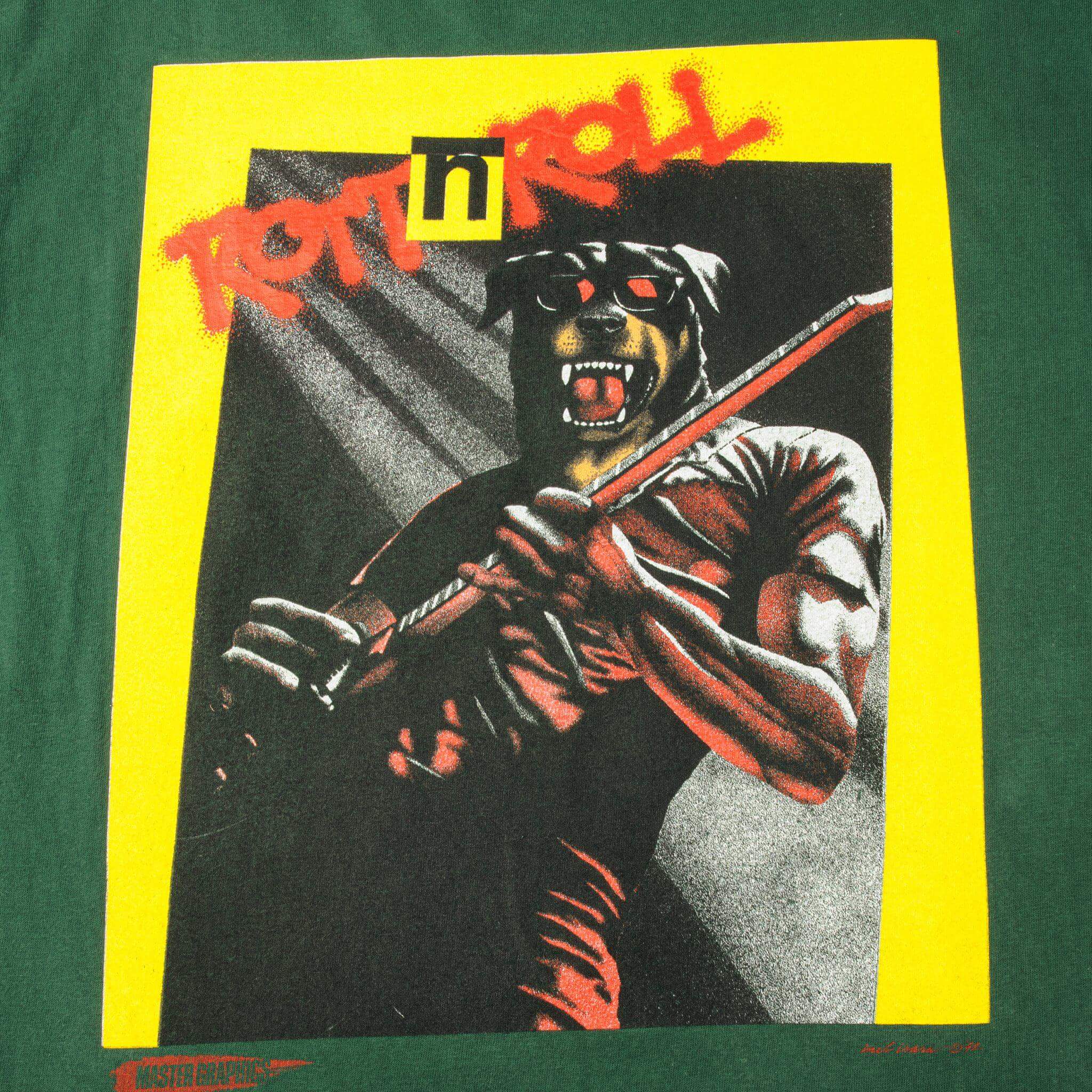 VINTAGE MASTER GRAPHICS HOT ROTZ TEE SHIRT 1990s SIZE MEDIUM MADE IN USA