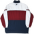 Back of Nike windbreaker jacket with white, burgundy and navy color blocking