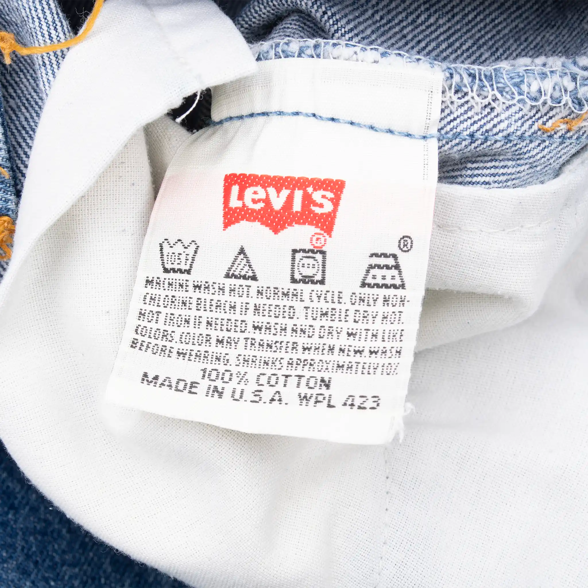 VINTAGE LEVIS 501 JEANS INDIGO 1990S SIZE W33 L31 MADE IN USA