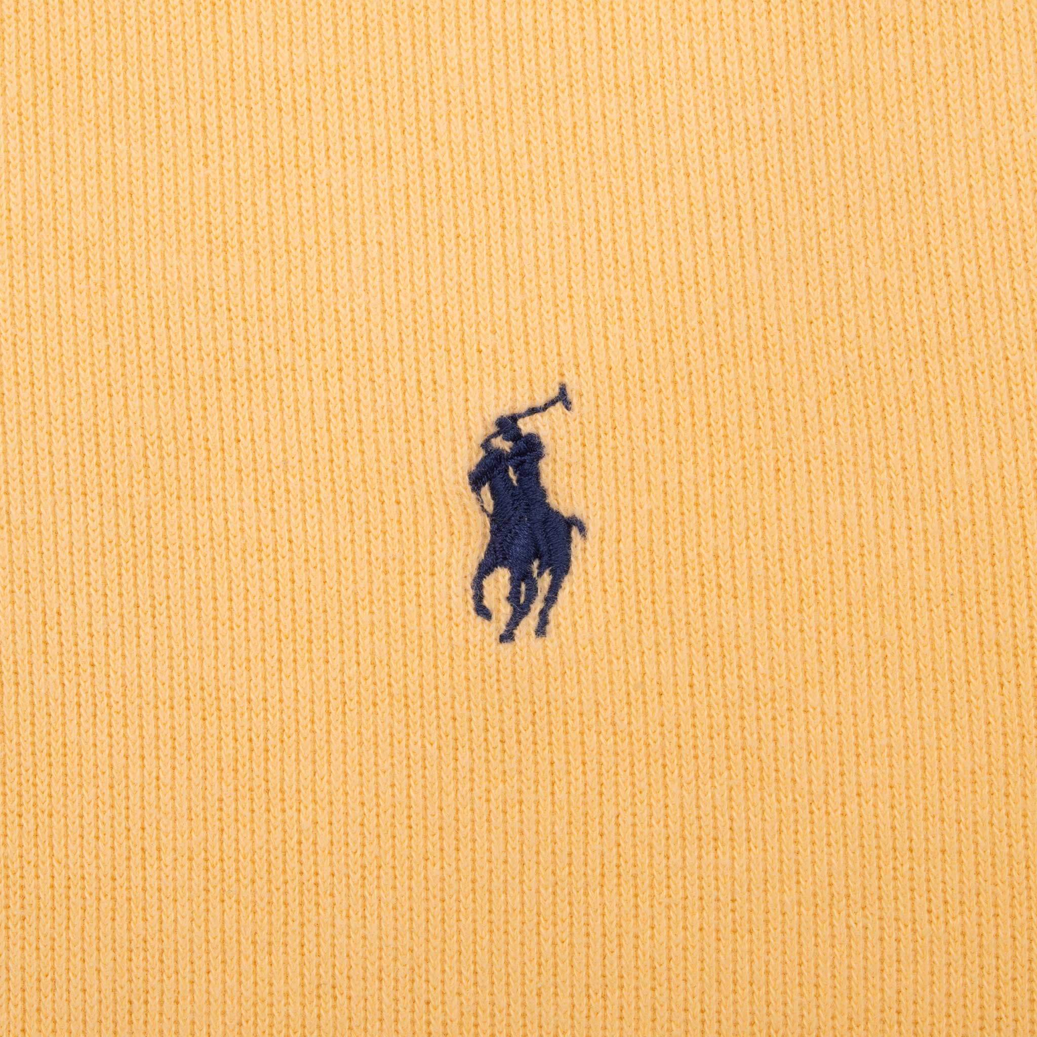 VINTAGE RALPH LAUREN YELLOW QUARTER ZIP SWEATER 1990S MEDIUM