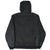Back of black Carhartt J130 hooded active jacket with rib-knit hem and cuffs