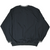 Back of black Nike pullover windbreaker with striped collar and cuffs