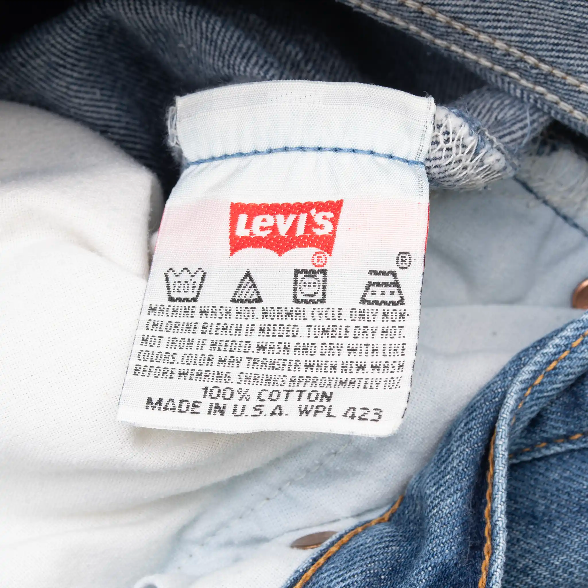 VINTAGE LEVIS 501 INDIGO BLUE JEANS 1990S SIZE 36X31