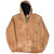Full front view of brown Carhartt J130 hooded Active Jacket