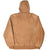 Back of brown Carhartt J130 hooded Active Jacket with ribbed hem and cuffs
