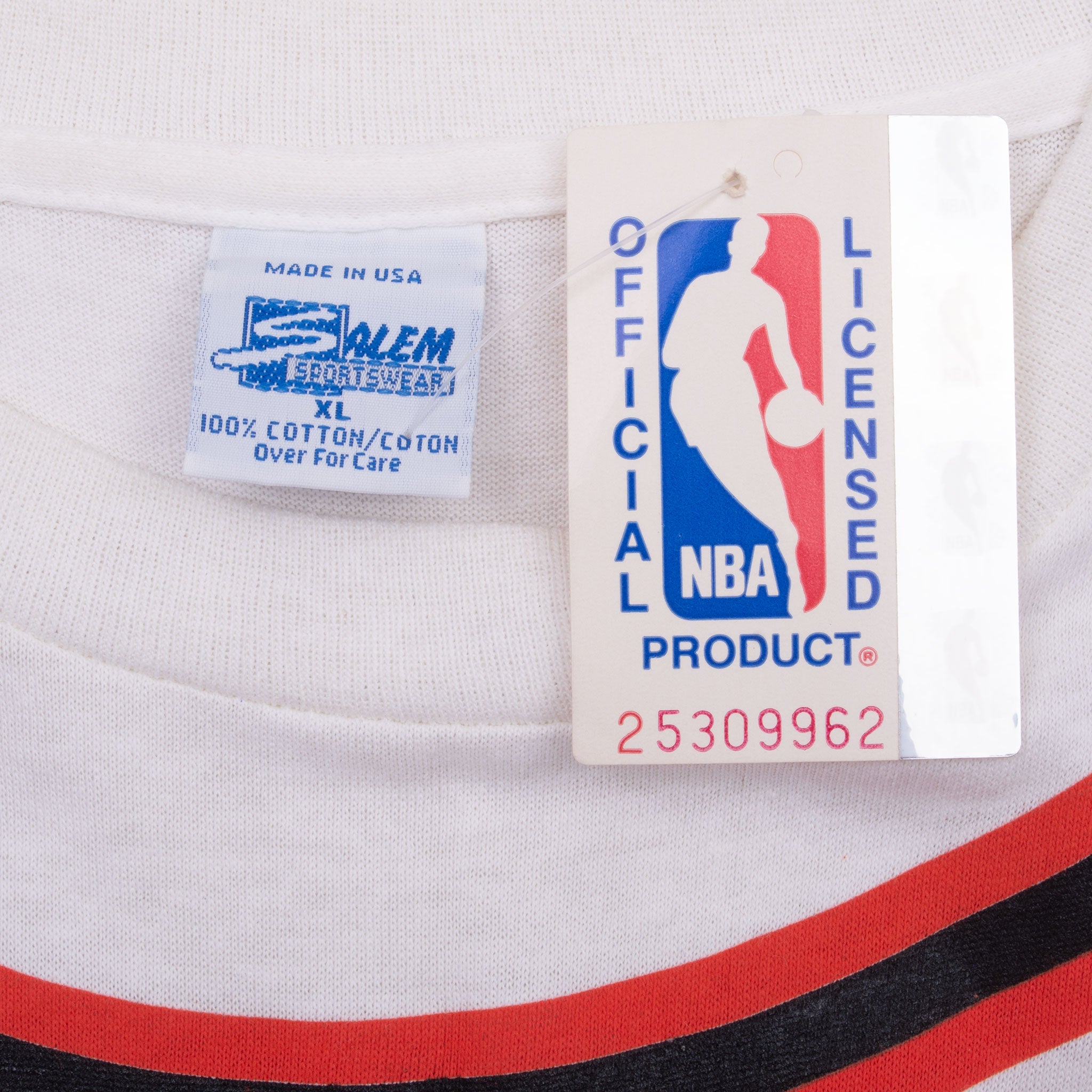 Vintage Nba Phoenix Suns 1990S White Tee Shirt Size XL Deadstock With Single Stitch Sleeves