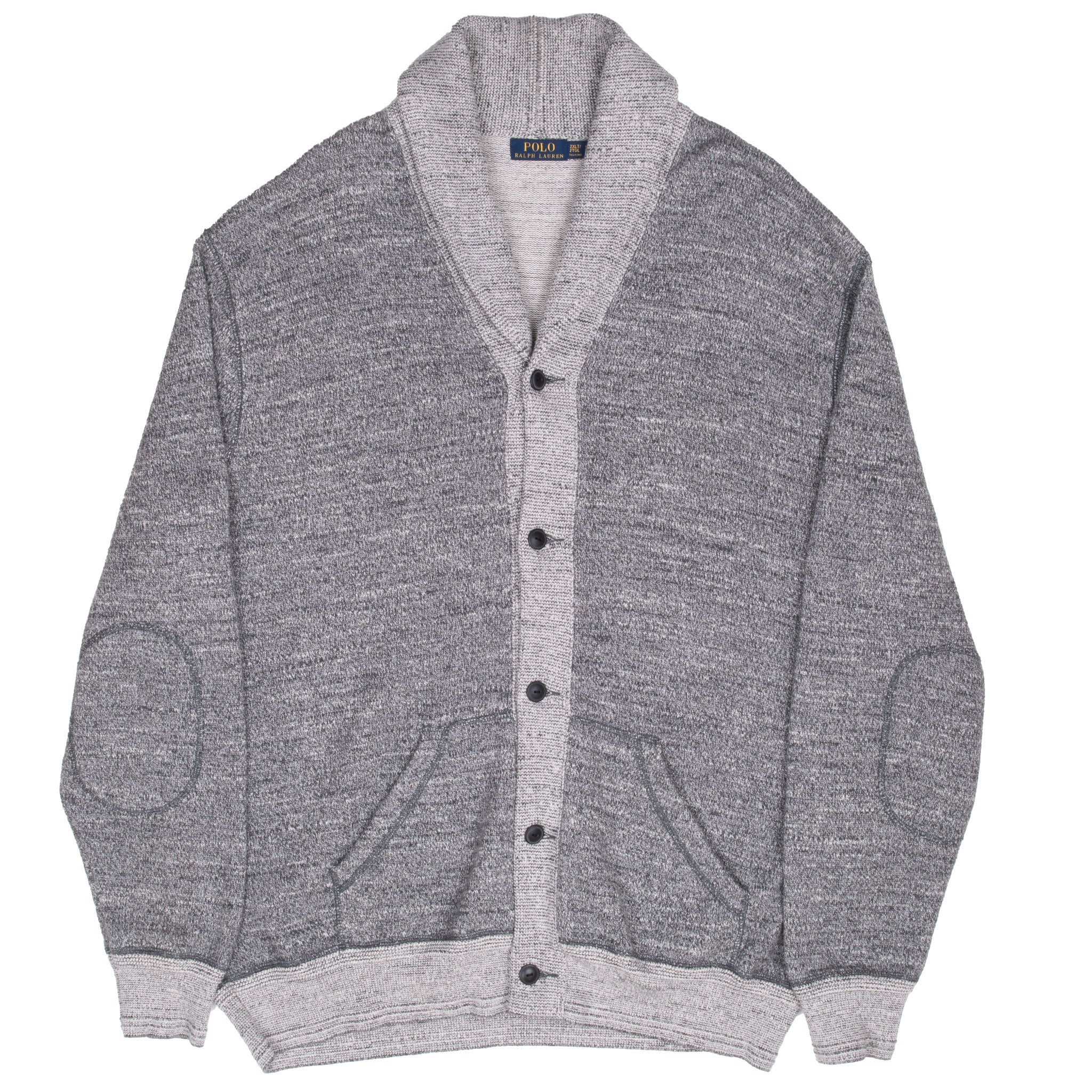 Vintage Polo Ralph Lauren Grey Cardigan Sweatshirt Size 2Xl Tall