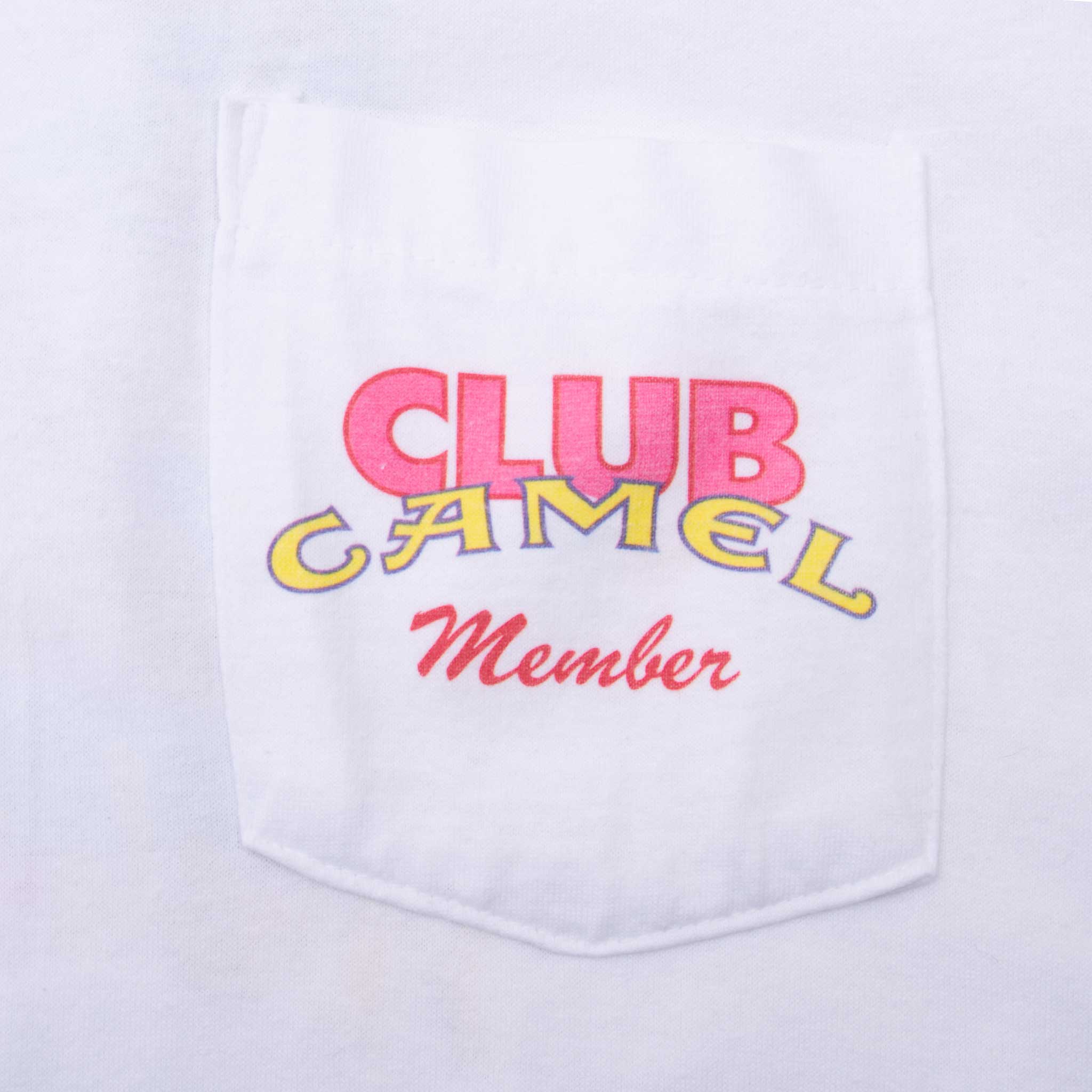 VINTAGE CLUB CAMEL MEMBER POCKET TEE SHIRT 1992 LARGE MADE IN USA