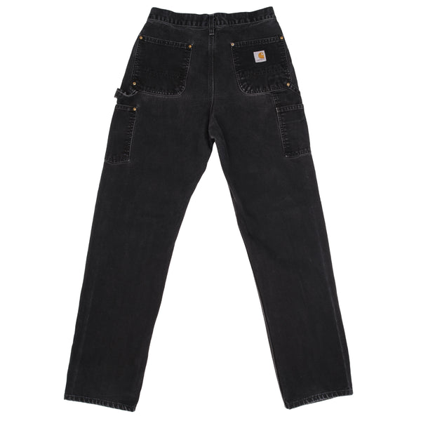 Vintage Carhartt Carpenter Double Knee Black B01BLK Pants 1990S   Size On Label Is 30X34 