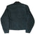 Back of black Carhartt Detroit jacket with plain body and corduroy collar