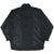 Back of black Nike windbreaker jacket with paneled design and elastic cuffs