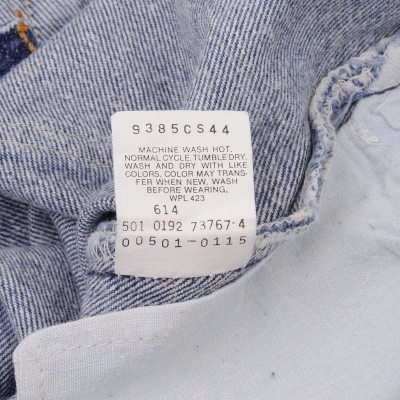 Beautiful Indigo Levis 501 Jeans 1980s Made in USA with Dark Wash  Size on tag 38X30 Actual Size 37X30 Back Button #501
