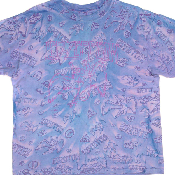 CAMISETA VINTAGE CON ESTAMPADO TOTAL DE LED ZEPPELIN, TALLA XL, AÑOS 90