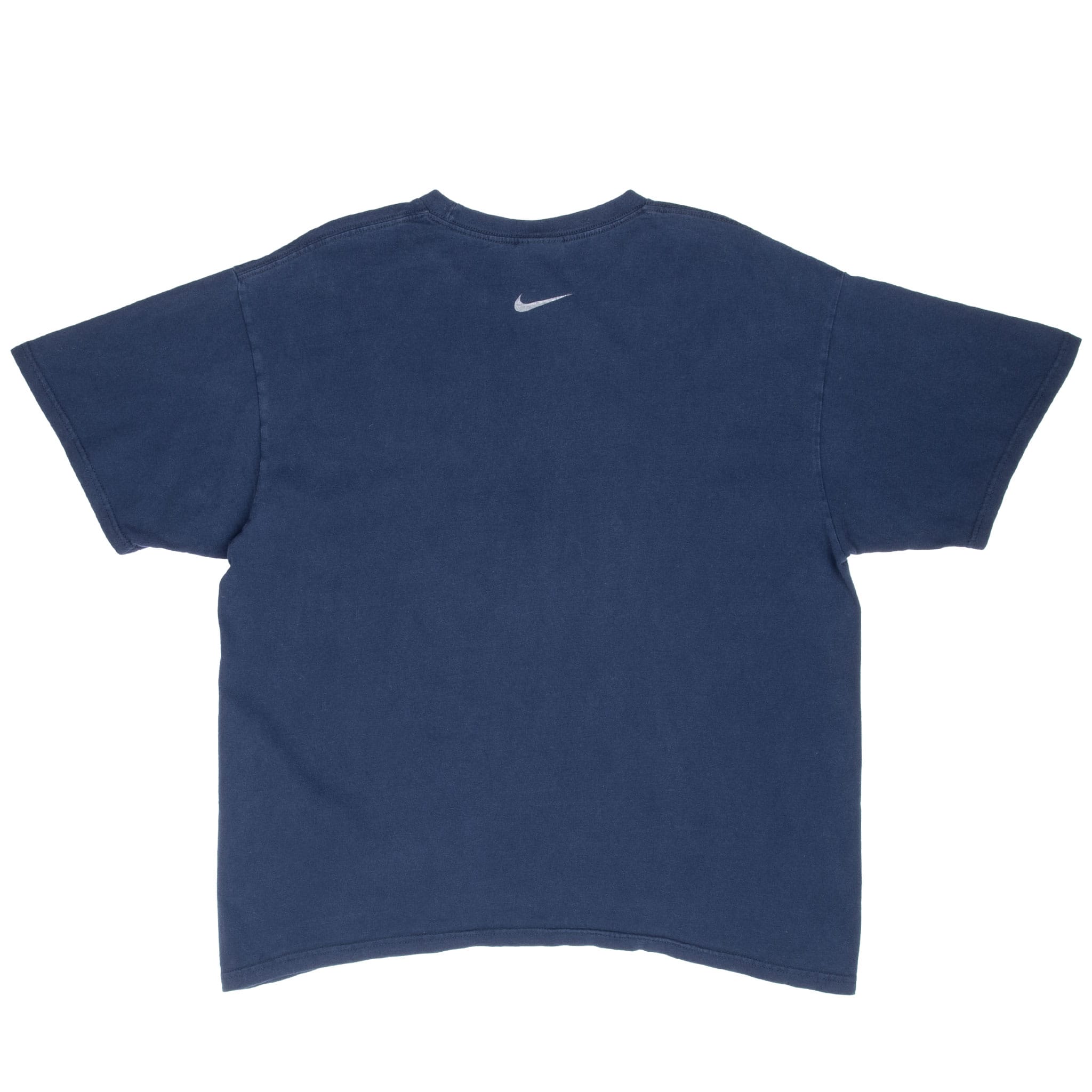 VINTAGE NIKE SPELLOUT NAVY BLUE TEE SHIRT 2000S SIZE LARGE