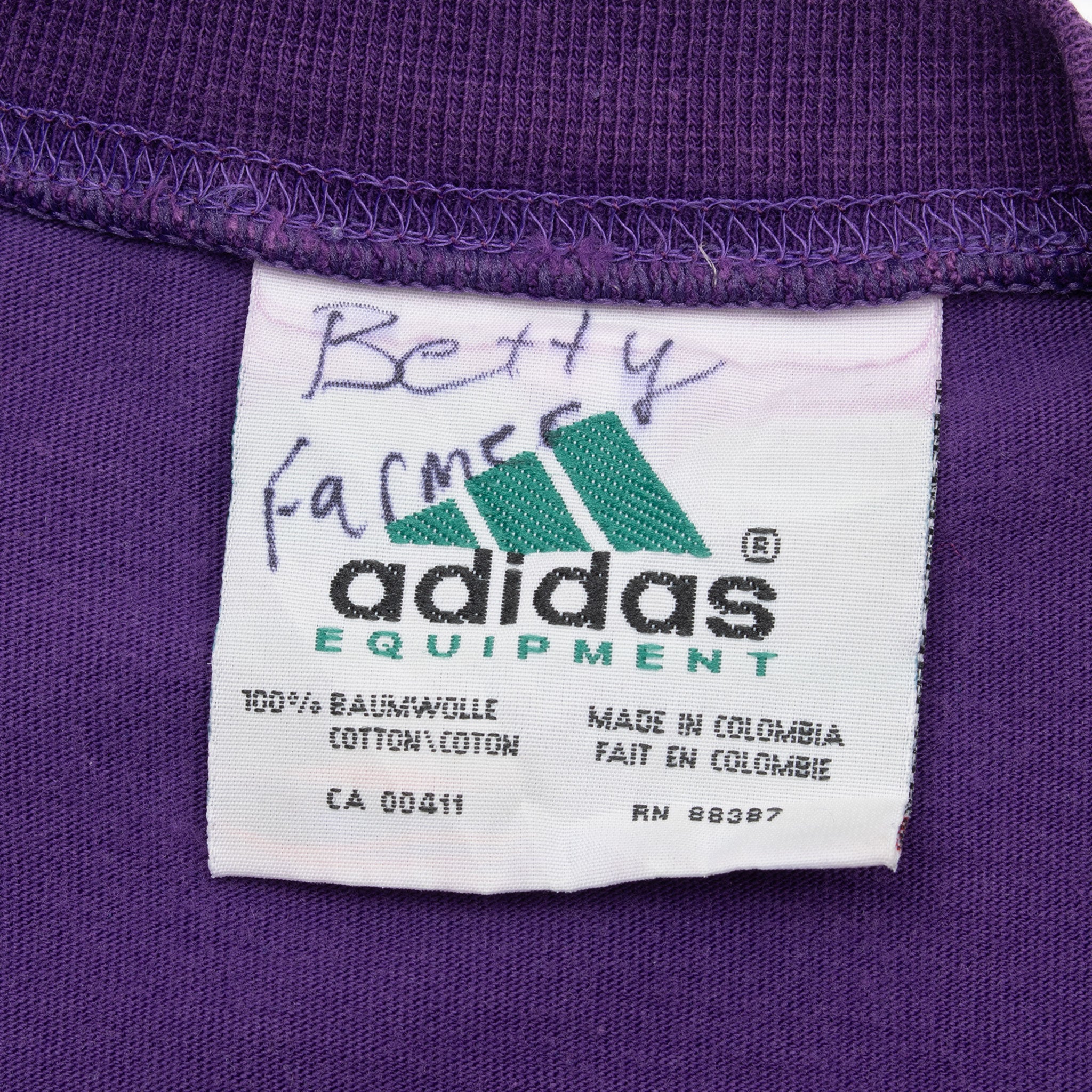 Vintage Adidas Equipment Purple Tee Shirt 1990S Size Medium